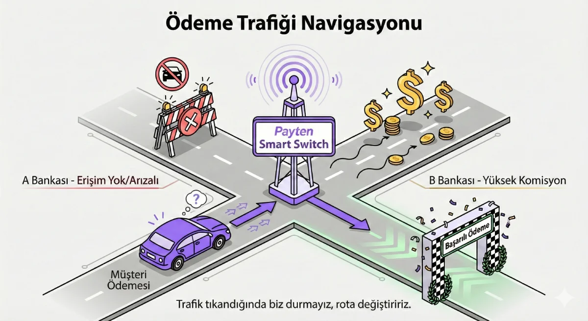Kesintisiz İşlem (Failover): Bir Sanal POS çalışmazsa anında yedeğe geçin