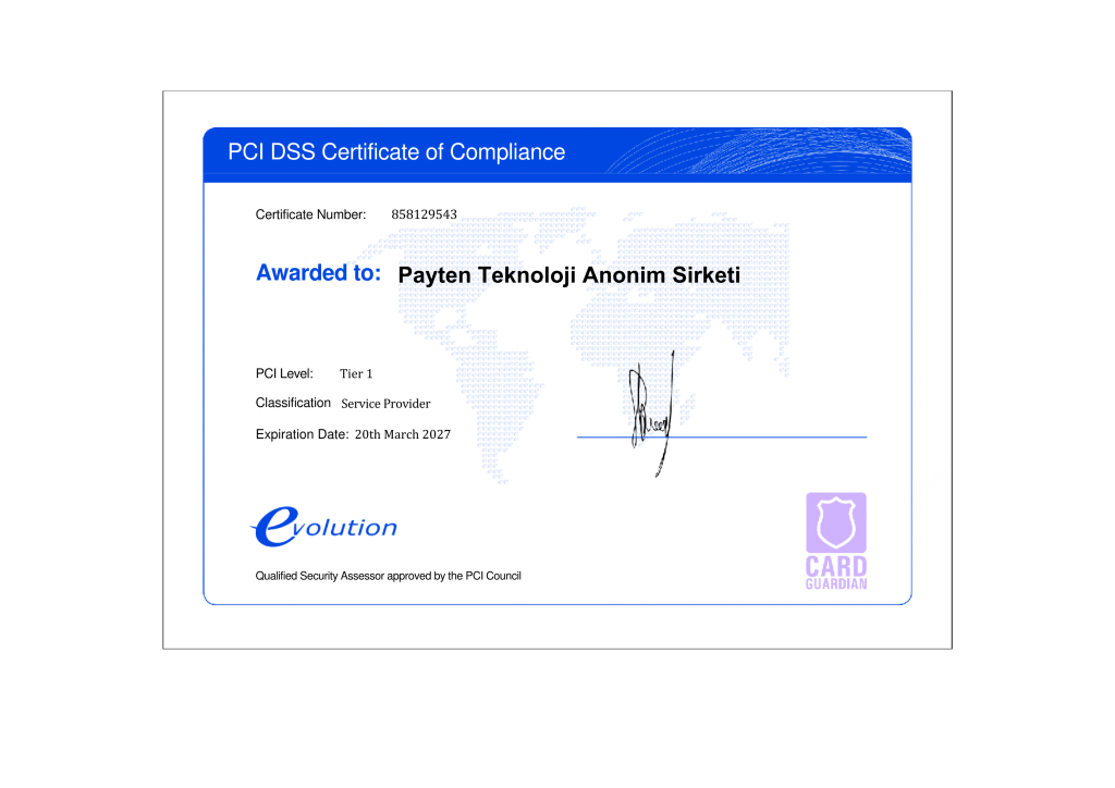 Payten PCI-DSS Compliance Sertifika
